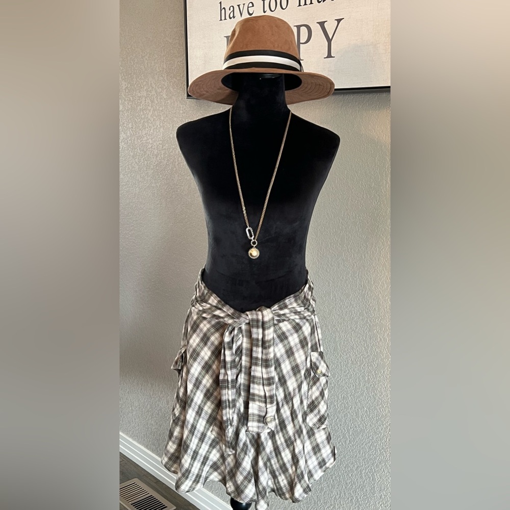 Isabel Marant Étoile Vintage Unique Plaid Skirt Size 1